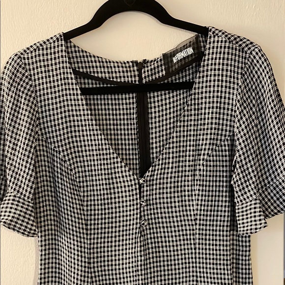 Reformation gingham check mini dress - Picture 3 of 7